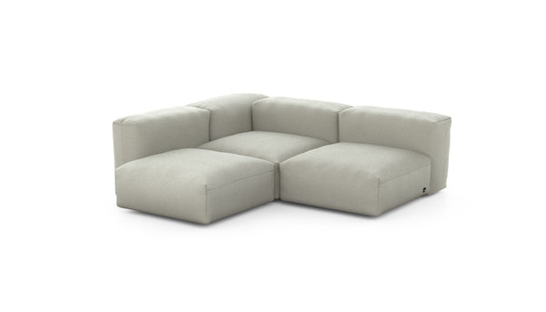 Preset three module corner sofa - linen - stone - 199cm x 199cm