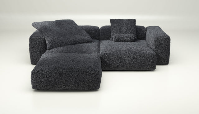 vetsak | Sofa Set 03 - doodle - dark grey | Modulaire Sofa | 3.5 Zits | Big Sofa | Hoeksofa
