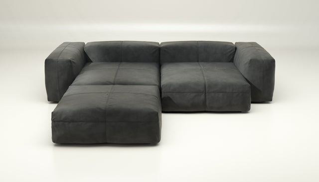vetsak | Sofa Set 03 - leather - dark grey | Modulaire Sofa | 3.5 Zits | Big Sofa | Hoeksofa