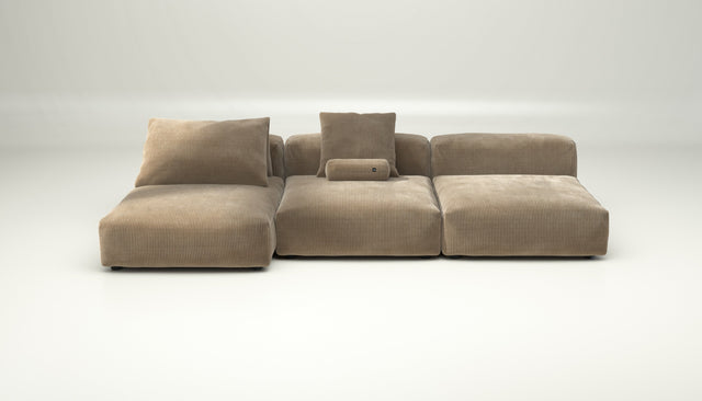 vetsak | Sofa Set 04 - cord velour - sand | Modulaire Sofa | 5 Zits | Big Sofa