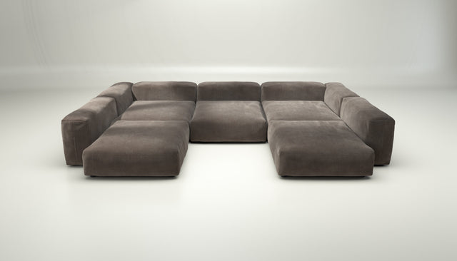 vetsak | Sofa Set 06 - cord velour - mocha | Modulaire Sofa | 6.5 Zits | Big Sofa | U Sofa | Hoeksofa