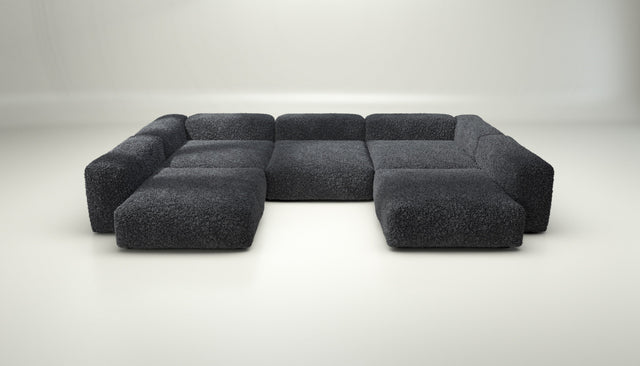vetsak | Sofa Set 06 - doodle - dark grey | Modulaire Sofa | 6.5 Zits | Big Sofa | U Sofa | Hoeksofa