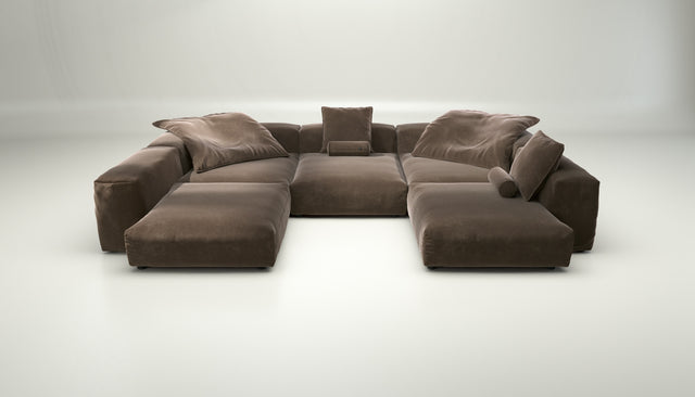 vetsak | Sofa Set 06 - suave - espresso | Modulaire Sofa | 6.5 Zits | Big Sofa | U Sofa | Hoeksofa