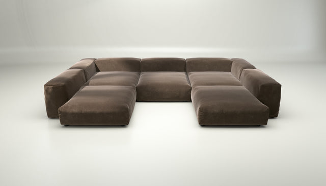 vetsak | Sofa Set 06 - suave - espresso | Modulaire Sofa | 6.5 Zits | Big Sofa | U Sofa | Hoeksofa