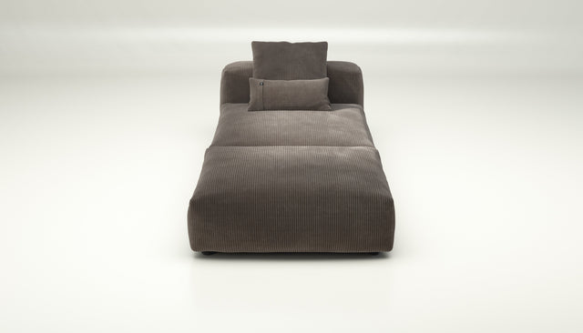 vetsak | Sofa Set 07 - Sun Lounger - cord velour - mocha | Modulaire Sofa | 2 Zits | Daybed | Chaiselounge