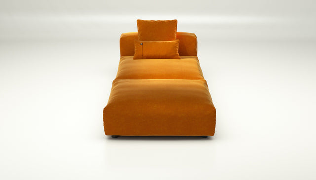 vetsak | Sofa Set 07 - Sun Lounger - suave - orange blaze | Modulaire Sofa | 2 Zits | Daybed | Chaiselounge