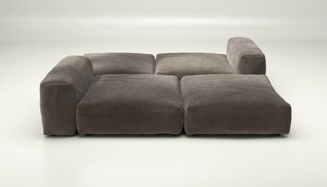 vetsak | Sofa Set 08 - Daybed - cord velour - mocha | Modulaire Sofa | 6 Zits | Outdoor Island | Double lounger