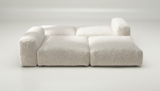 vetsak | Sofa Set 08 - Daybed - doodle - creme | Modulaire Sofa | 6 Zits | Outdoor Island | Double lounger