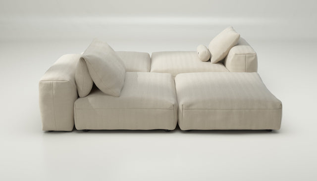 vetsak | Sofa Set 08 - Daybed - pique - beige | Modulaire Sofa | 6 Zits | Outdoor Island | Double lounger