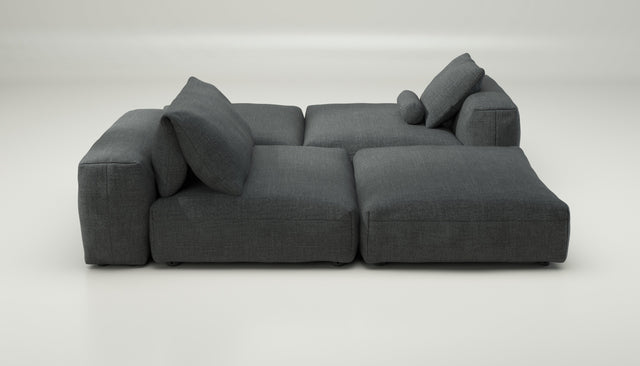 vetsak | Sofa Set 08 - Daybed - pique - dark grey | Modulaire Sofa | 6 Zits | Outdoor Island | Double lounger