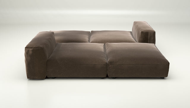 vetsak | Sofa Set 08 - Daybed - suave - espresso | Modulaire Sofa | 6 Zits | Outdoor Island | Double lounger