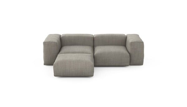 Preset three module chaise sofa - pique - stone - 230cm x 199cm