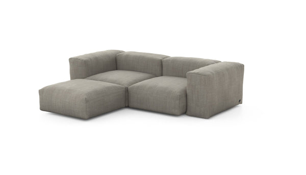 Preset three module chaise sofa - pique - stone - 230cm x 199cm