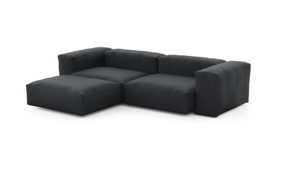 Preset three module chaise sofa - linen - anthracite - 272cm x 199cm