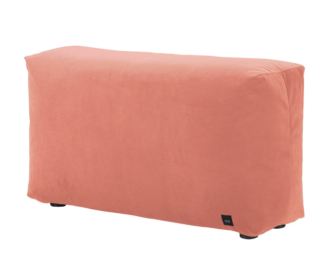 sofa side - 105x31 - velvet  -  peach