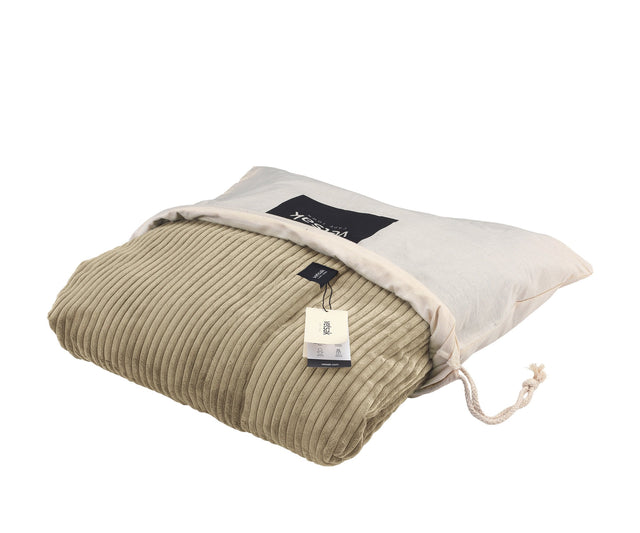 footsak cover - cord velour - khaki