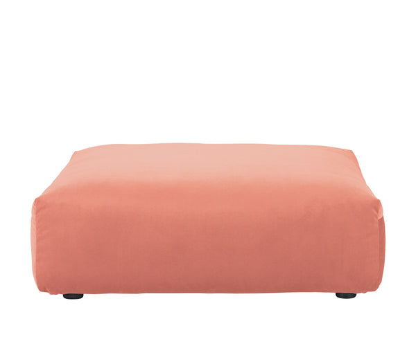 sofa seat - 105x105 - velvet - peach