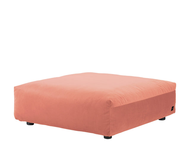 sofa seat - 105x105 - velvet - peach