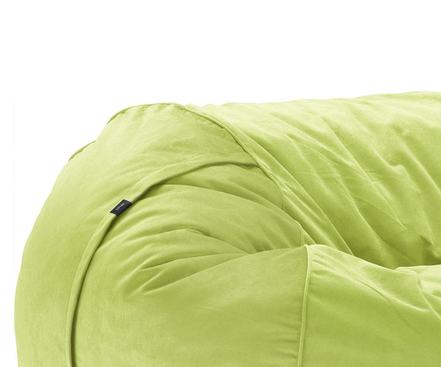 the jumbo beanbag - velvet - lime