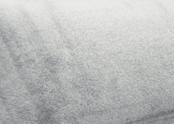 sofa seat cover 105x105 - faux fur - grey