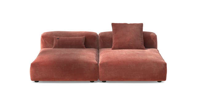 vetsak | Sofa Set 01 Large - Cord Velour - Brick | Modulaire Sofa | 3.5 Zits