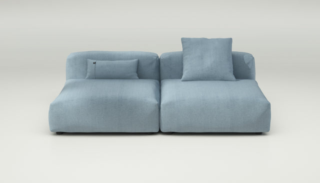 vetsak | Sofa Set 01 Large - herringbone - light blue | Modulaire Sofa | 3.5 Zits