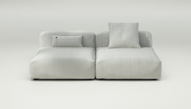 vetsak | Sofa Set 01 Large - herringbone - light grey | Modulaire Sofa | 3.5 Zits