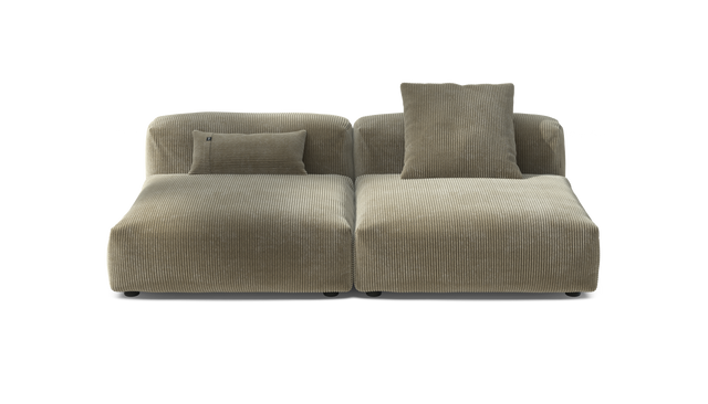 vetsak | Sofa Set 01 Large - Cord Velour - Khaki | Modulaire Sofa | 3.5 Zits