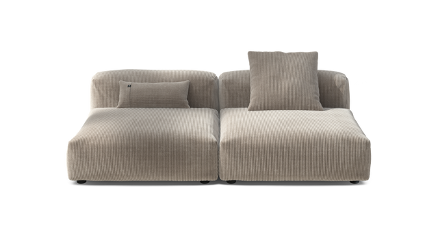 vetsak | Sofa Set 01 Large - Cord Velour - Platinum | Modulaire Sofa | 3.5 Zits