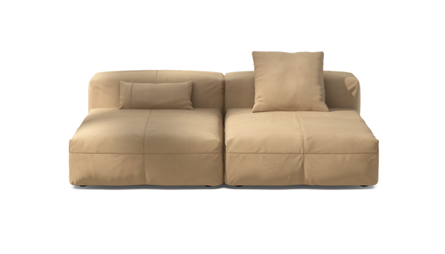 vetsak | Sofa Set 01 Large - Leather - Beige | Modulaire Sofa | 3.5 Zits