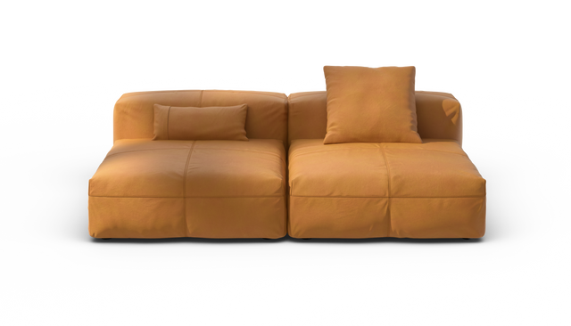 vetsak | Sofa Set 01 Large - Leather - Brown | Modulaire Sofa | 3.5 Zits