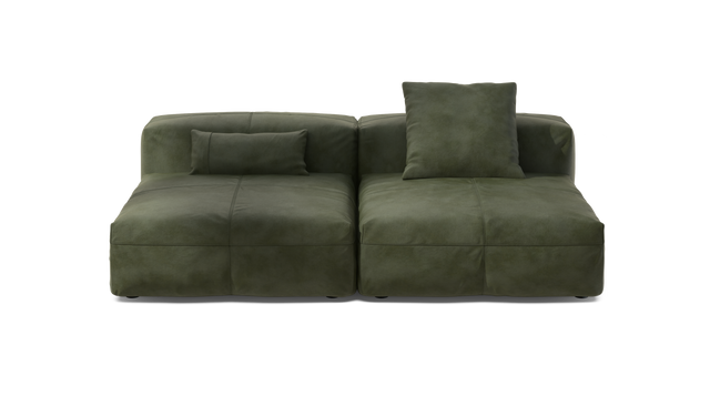 vetsak | Sofa Set 01 Large - Leather - Olive | Modulaire Sofa | 3.5 Zits