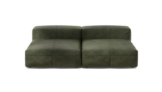 vetsak | Sofa Set 01 Large - Leather - Olive | Modulaire Sofa | 3.5 Zits