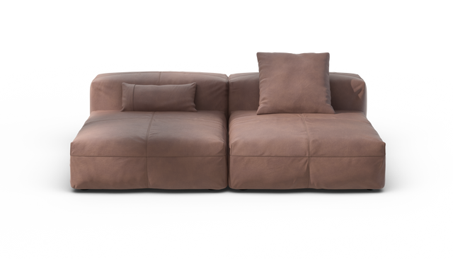 vetsak | Sofa Set 01 Large - Leather - Stone | Modulaire Sofa | 3.5 Zits