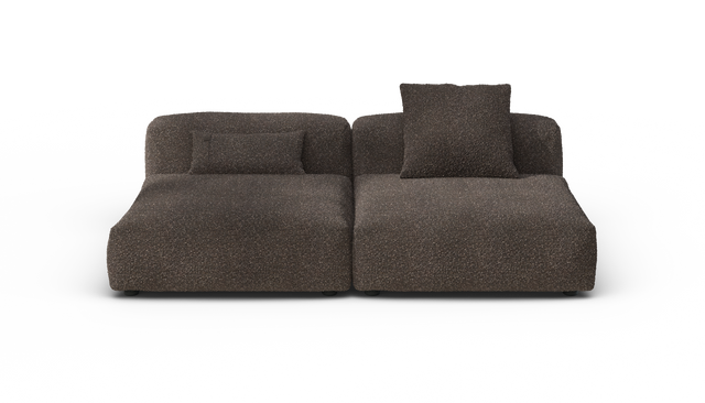 vetsak | Sofa Set 01 Large - Nub - Walnut | Modulaire Sofa | 3.5 Zits