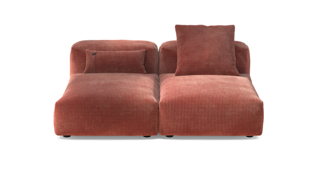 vetsak | Sofa Set 01 Medium - Cord Velour - Brick | Modulaire Sofa | 2.5 Zits