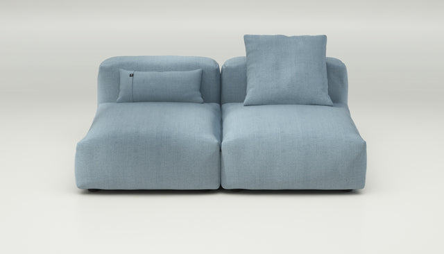 vetsak | Sofa Set 01 Medium - herringbone - light blue | Modulaire Sofa | 2.5 Zits