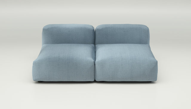 vetsak | Sofa Set 01 Medium - herringbone - light blue | Modulaire Sofa | 2.5 Zits