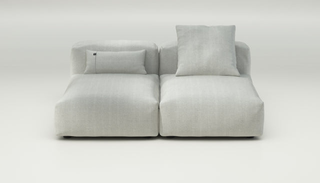 vetsak | Sofa Set 01 Medium - herringbone - light grey | Modulaire Sofa | 2.5 Zits