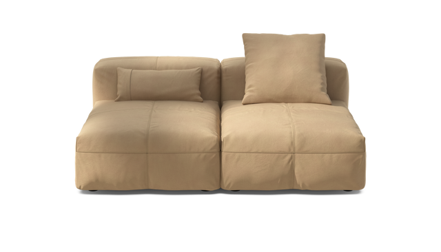 vetsak | Sofa Set 01 Medium - Leather - Beige | Modulaire Sofa | 2.5 Zits