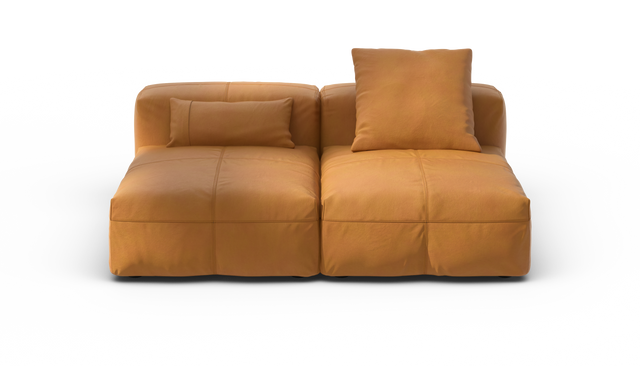 vetsak | Sofa Set 01 Medium - Leather - Brown | Modulaire Sofa | 2.5 Zits