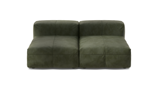 vetsak | Sofa Set 01 Medium - Leather - Olive | Modulaire Sofa | 2.5 Zits
