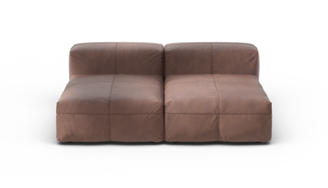 vetsak | Sofa Set 01 Medium - Leather - Stone | Modulaire Sofa | 2.5 Zits