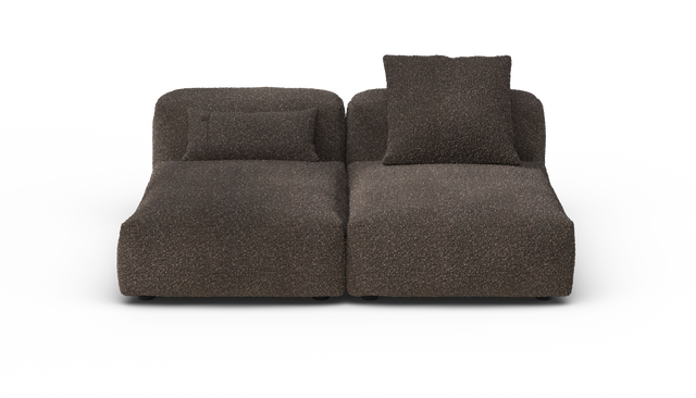 vetsak | Sofa Set 01 Medium - Nub - Walnut | Modulaire Sofa | 2.5 Zits