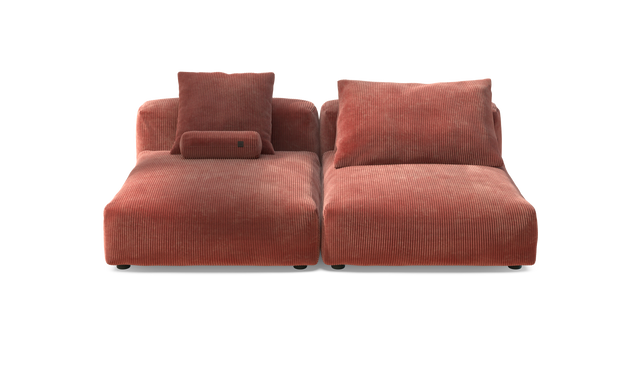 vetsak | Sofa Set 01 XLarge - Cord Velour - Brick | Modulaire Sofa | 3.5 Zits