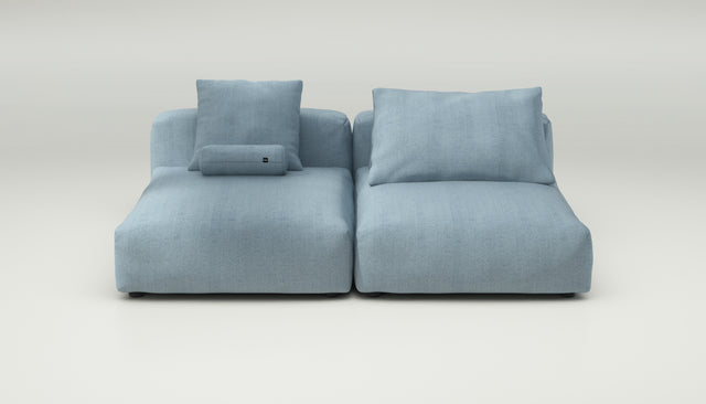 vetsak | Sofa Set 01 XLarge - herringbone - light blue | Modulaire Sofa | 3.5 Zits