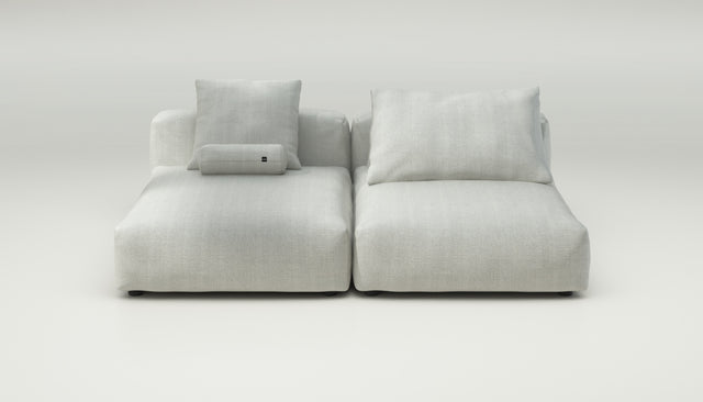 vetsak | Sofa Set 01 XLarge - herringbone - light grey | Modulaire Sofa | 3.5 Zits