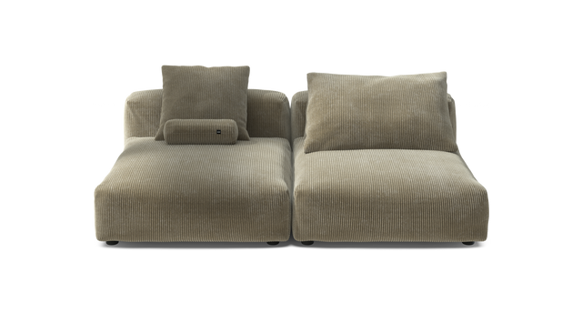vetsak | Sofa Set 01 XLarge - Cord Velour - Khaki | Modulaire Sofa | 3.5 Zits