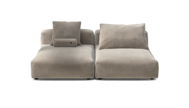 vetsak | Sofa Set 01 XLarge - Cord Velour - Platinum | Modulaire Sofa | 3.5 Zits