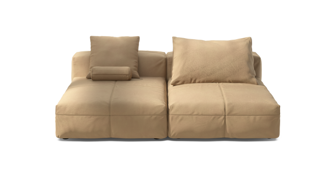 vetsak | Sofa Set 01 XLarge - Leather - Beige | Modulaire Sofa | 3.5 Zits
